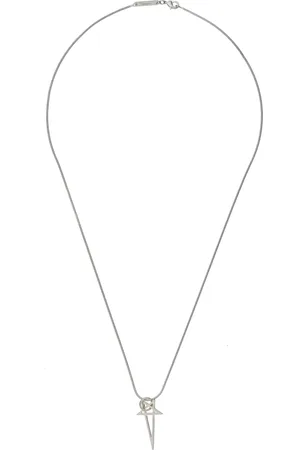 Rick Owens Akcesoria, Kobieta, Szary, ONE SIZE, Pentagram Charm Naszyjnik
