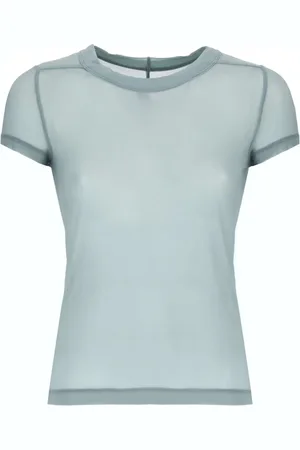 Rick Owens Koszulki, Kobieta, Niebieski, XS, Jasnoniebieska koszulka T-shirt i Polo