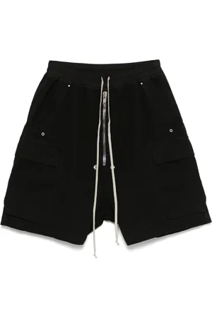 Rick Owens Szorty, Mężczyzna, Czarny, S, Bawełna, Szorty Cargo