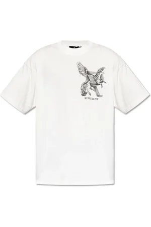 Represent Koszulki, Mężczyzna, Biały, S, Bawełna, Elegancja w Ruchu T-Shirt