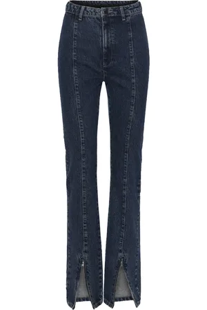 ROTATE Jeansy, Kobieta, Niebieski, L, Bawełna, Dżinsy Disco Flared High-Waisted Ankle-Zip