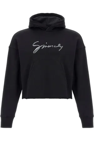 Givenchy Bluzy, Kobieta, Czarny, L, Czarna Bluza z Kapturem Sweatshirt Kieszeń Przód Długie Rękawy Mankiety w Ribe