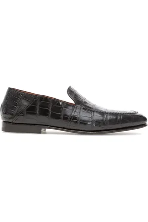 santoni Buty, Mężczyzna, Czarny, 41 EU, Skóra, Stylowe mokasyny