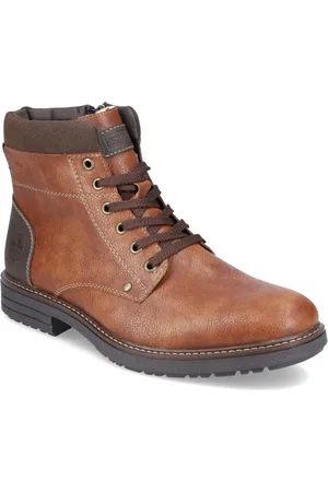Rieker Buty, Mężczyzna, brązowy, 45 EU, Brązowe Casualowe Botki Sznurowane