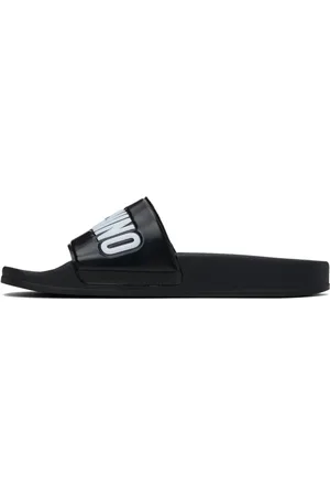 Moschino Buty, Mężczyzna, Czarny, 44 EU, Czarne Gumowe Klapki