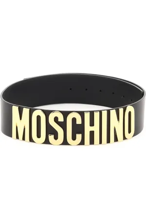 Moschino Akcesoria, Kobieta, Czarny, 100 CM, Pasek z Logo Lettering