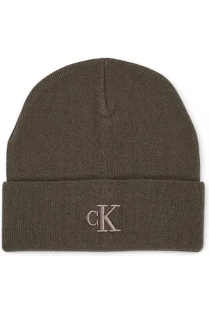 Calvin Klein Akcesoria, Mężczyzna, brązowy, ONE SIZE, Kaszmir, Luksusowa kaszmirowa czapka
