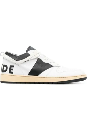 Rhude Buty, Mężczyzna, Wielobarwność, 40 EU, Skóra, Białe skórzane sneakersy z perforowanymi detalami