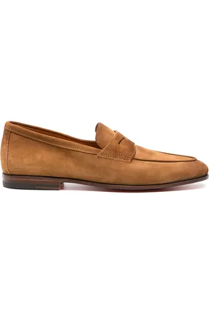 santoni Buty, Mężczyzna, brązowy, 44 1/2 EU, Zamsz, Carlo Mokasyny