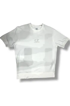 C.P. Company Koszulki, Mężczyzna, Biały, 2XL, Bawełna, Biała Bawełna Regular Fit T-shirt