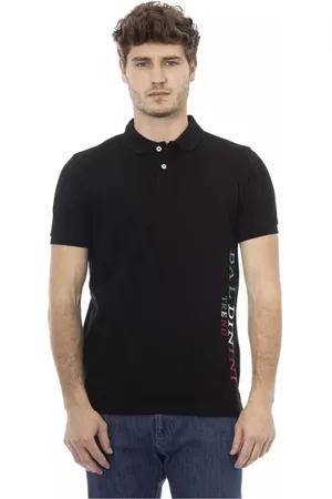 BALDININI Koszulki, Mężczyzna, Czarny, 4XL, Bawełna, Polo z haftem