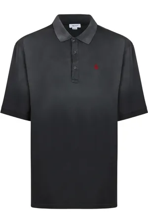 Alexander McQueen Koszulki, Mężczyzna, Czarny, L, Czarna Koszulka Polo z Haftem Czaszki