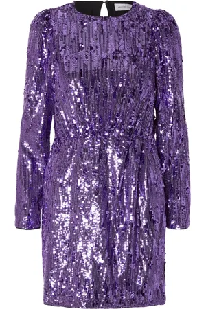 SELECTED Sukienki, Kobieta, Fioletowy, M, Poliester, Sukienka Ari-Colyn LS Short Sequins