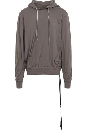 Rick Owens Bluzy, Mężczyzna, Szary, S, Bawełna, Szara Bluza Modern Style