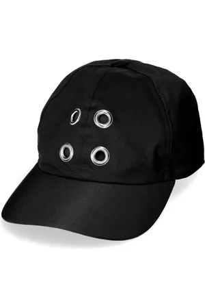 Rick Owens Akcesoria, Mężczyzna, Czarny, S, Czapka z Zakrzywionym Daszkiem i Oczkami