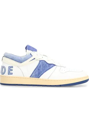 Rhude Buty, Mężczyzna, Niebieski, 42 EU, Skóra, Vintage Leather Low-Top Sneakers