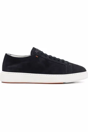 santoni Buty, Mężczyzna, Niebieski, 41 1/2 EU, Skóra, Cleanic 2 Low-Top Sneakers