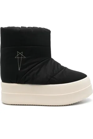 Rick Owens Buty, Mężczyzna, Czarny, 43 EU, Skóra, Lunar Low Bumper Botki