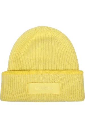Jacquemus Akcesoria, Mężczyzna, Żółty, ONE SIZE, Żółty Kapelusz Gros Grain