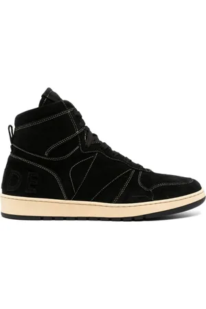 Rhude Buty, Mężczyzna, Czarny, 41 EU, Skóra, Rhecess High Suede Sneakers