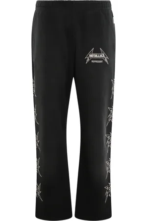 Represent Spodnie, Mężczyzna, Czarny, S, Metaliczne spodnie dresowe