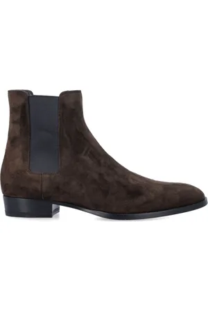 Saint Laurent Buty, Mężczyzna, brązowy, 43 EU, Skóra, Wyatt Chelsea Botki