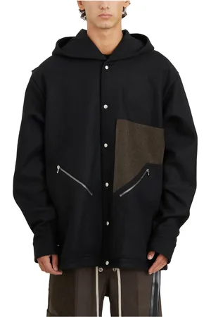 Rick Owens Kurtki, Mężczyzna, Czarny, S, Tour Hoodie
