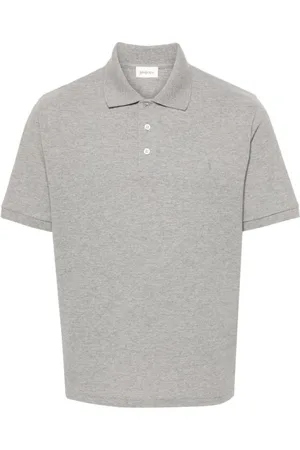 Saint Laurent Koszulki, Mężczyzna, Szary, S, Bawełna, Polo z mieszanki bawełny Piqué