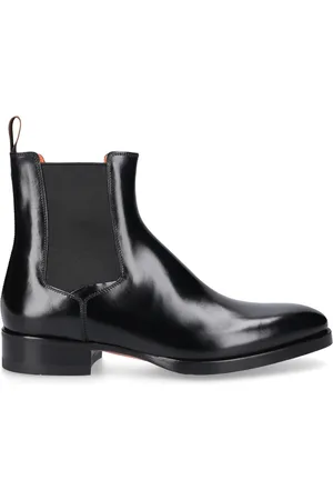 santoni Buty, Mężczyzna, Czarny, 43 EU, Skóra, Inspirowane Budapesztem botki Chelsea