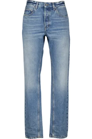 Saint Laurent Jeansy, Mężczyzna, Niebieski, W29, Bawełna, Baggy Jeansy Straight Cut Washed