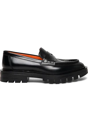 santoni Buty, Kobieta, Czarny, 39 1/2 EU, Skóra, Mokasynyy