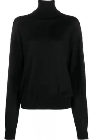 Saint Laurent Swetry, Kobieta, Czarny, M, Wełna, Przytulny wełniany golf