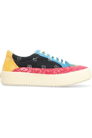 Rhude Buty, Mężczyzna, Wielobarwność, 40 EU, Bawełna, Bandana Patchwork Low-Top Sneakers