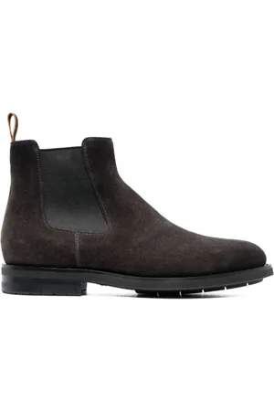 santoni Buty, Mężczyzna, brązowy, 42 EU, Zamsz, Brązowe zamszowe botki Cedar