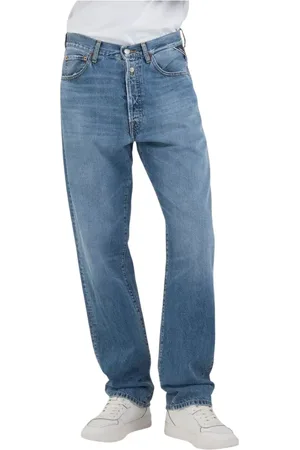 Replay Jeansy, Mężczyzna, Niebieski, W29, Denim, Jeansyy Denim o Prostym Kroju