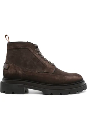 santoni Buty, Mężczyzna, brązowy, 44 1/2 EU, Zamsz, Czekoladowe brązowe zamszowe buty trekkingowe