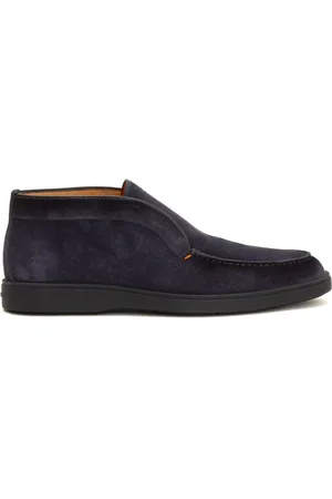 santoni Buty, Mężczyzna, Niebieski, 40 EU, Zamsz, Wsuwane botki z zamszu