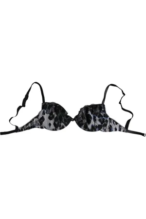 Roberto Cavalli Bielizna, Kobieta, Wielobarwność, S, Nylon, Koronkowy biustonosz we wzór panterki