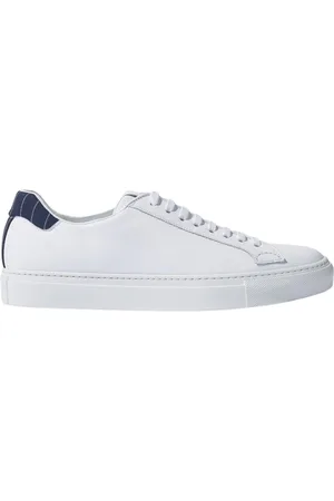 Scarosso Buty, Mężczyzna, Biały, 42 EU, Skóra, Ręcznie Robione Sneakersy w Paski