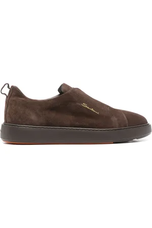 santoni Buty, Mężczyzna, brązowy, 41 EU, Zamsz, Zamszowe wsuwane sneakersy