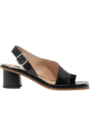 Scarosso Buty, Kobieta, Czarny, 40 EU, Skóra, Sandały Jill Patent - Ręcznie robione