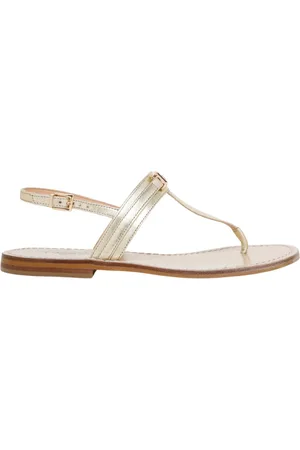 Twin-Set Buty, Kobieta, Żółty, 39 EU, Złote Sandały z Metalicznym Paskiem