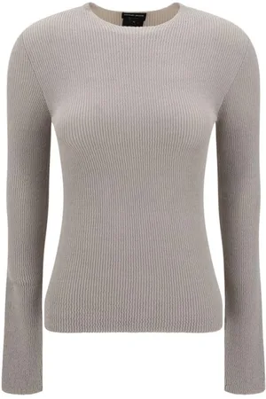 Giorgio Armani Swetry, Kobieta, Beżowy, S, Elegancki Sweter z Warkoczami