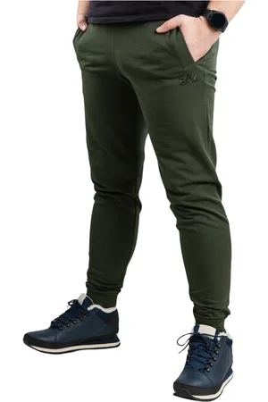 EA7 Spodnie, Mężczyzna, Zielony, 2XL, Bawełna, Męskie Spodnie Dresowe EA7 Emporio