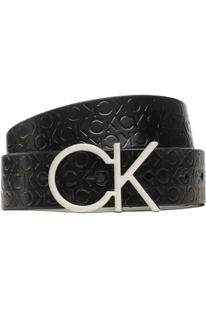 Calvin Klein Akcesoria, Kobieta, Czarny, 90 CM, Czarny Skórzany Pasek Damski