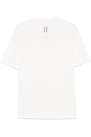 Rick Owens Koszulki, Mężczyzna, Biały, XL, Bawełna, T-shirt z krótkim rękawem i okrągłym dekoltem