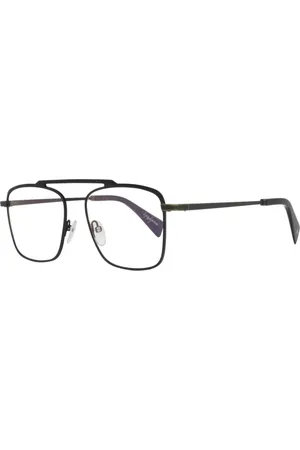 YOHJI YAMAMOTO Akcesoria, Mężczyzna, Czarny, ONE SIZE, Czarne Okulary Optyczne Aviator