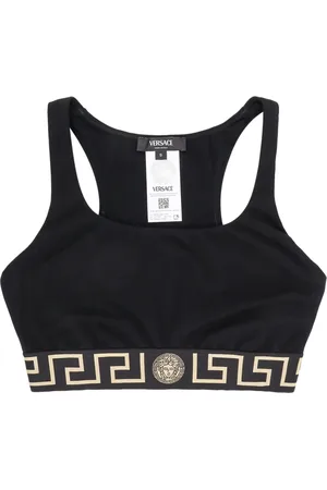 VERSACE Sport, Kobieta, Czarny, S, Czarna Bezrękawnik z motywem La Greca