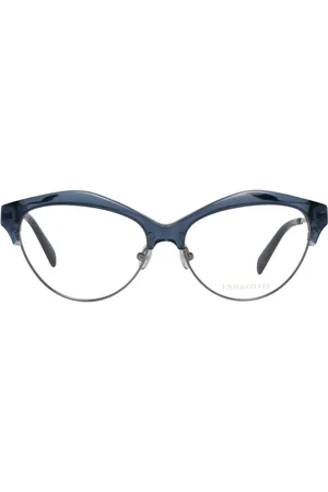 Emilio Pucci Akcesoria, Kobieta, Szary, ONE SIZE, Szare Okulary Optyczne w Stylu Cat Eye
