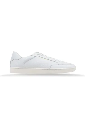 Saint Laurent Buty, Mężczyzna, Biały, 40 EU, Skóra, Skórzane sznurowane sneakersy